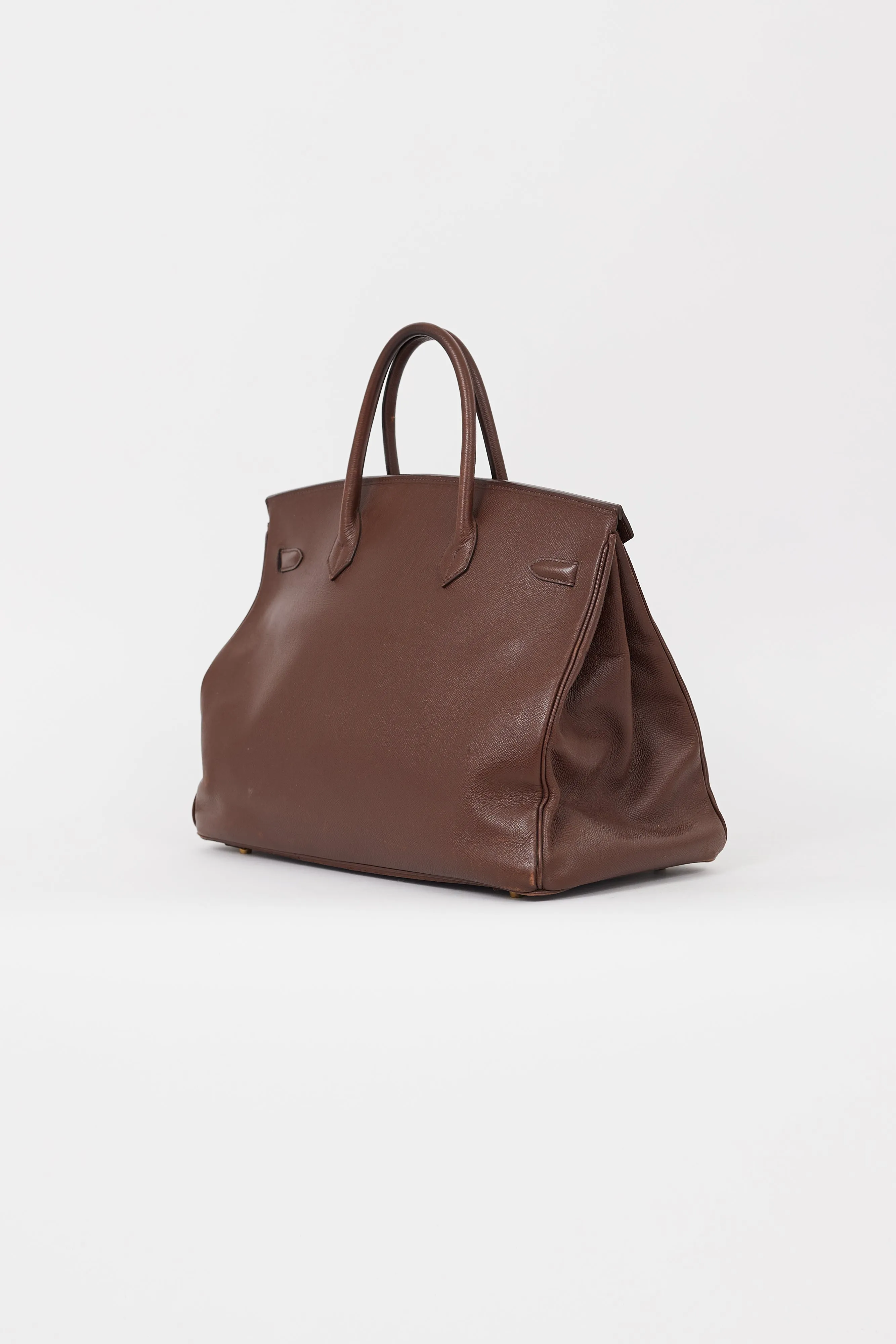 1999 Havane Evergrain Leather & Gold Birkin 40 Bag