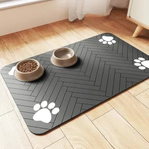 Absorbent Pet Feeding Mat – Quick-Dry Placemat for Food and Water Bowls