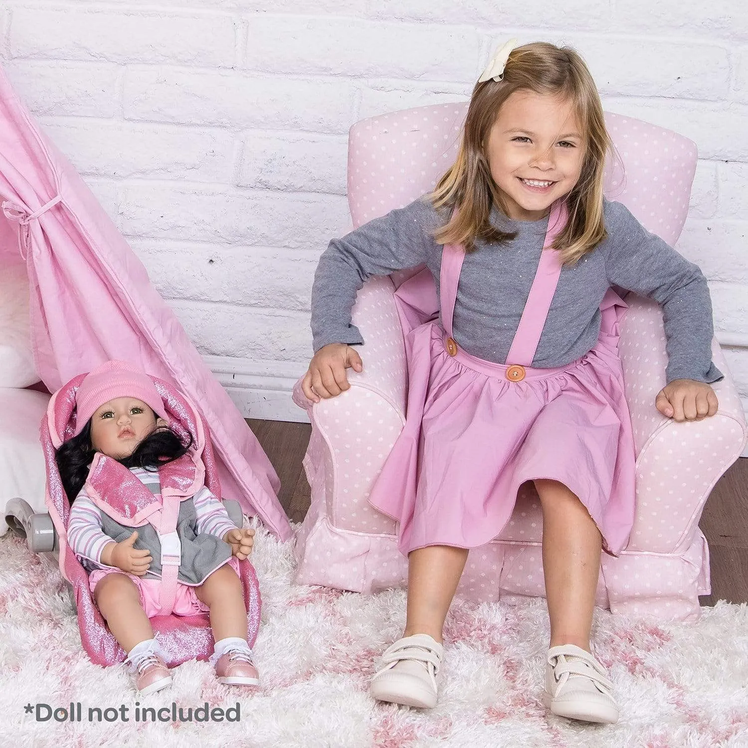 Adora Baby Doll Car Seat Carrier - Pink Glam Glitter