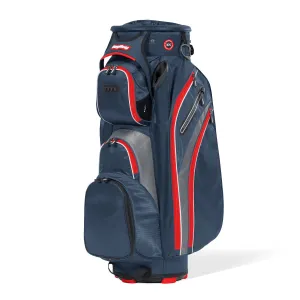 BagBoy Revolver XP Golf Cart Bag Navy/Charcoal/Red