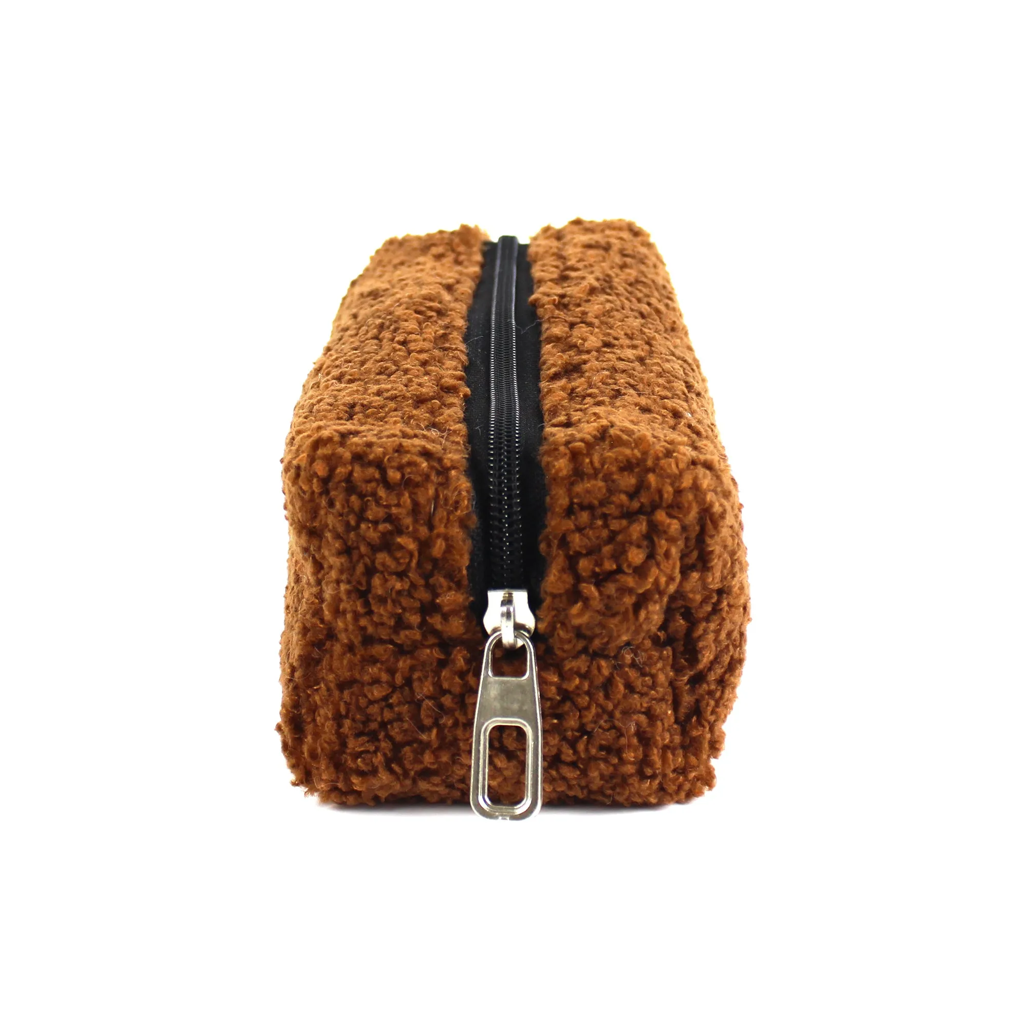 Brown Plush School Pencil Case Personalization
