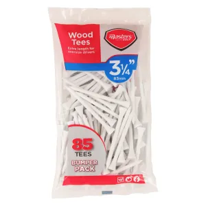 Bumper Bag (110) Wooden tees 3 1/4" white