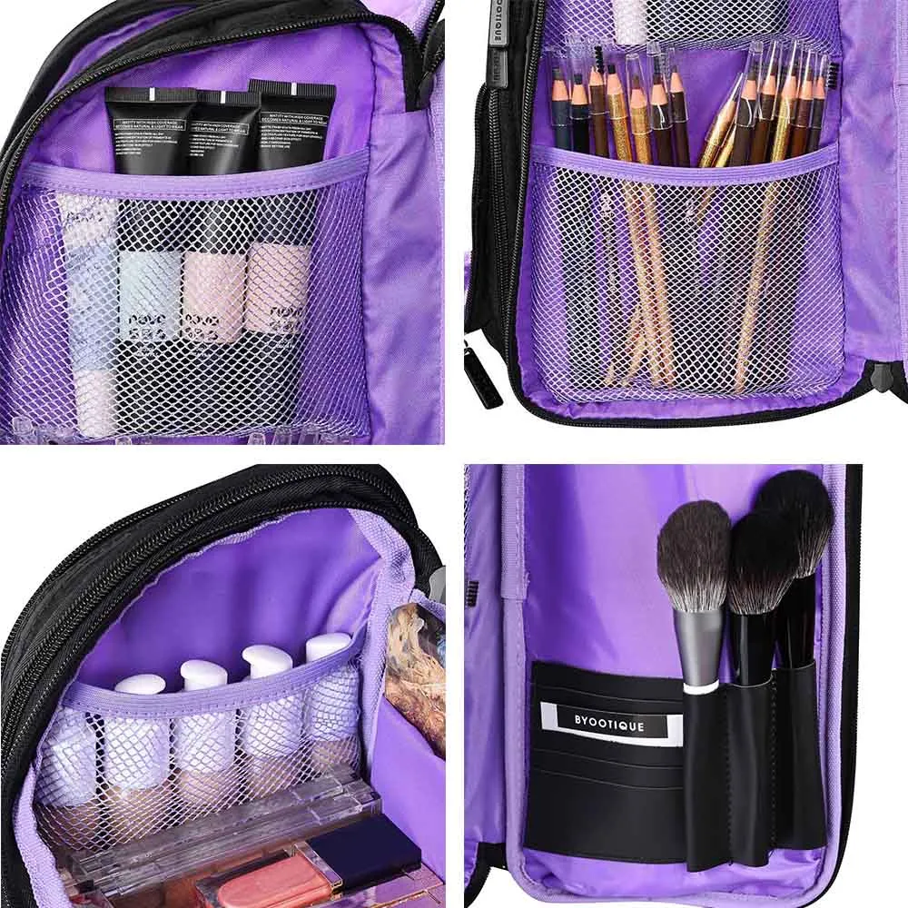 Byootique Fuhold Rolling Cosmetic Travel Case & Hairdressers Tool Bag