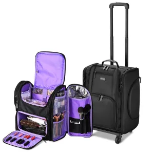 Byootique Fuhold Rolling Cosmetic Travel Case & Hairdressers Tool Bag