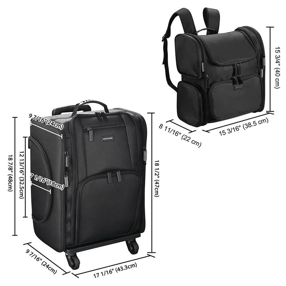Byootique Fuhold Rolling Cosmetic Travel Case & Hairdressers Tool Bag