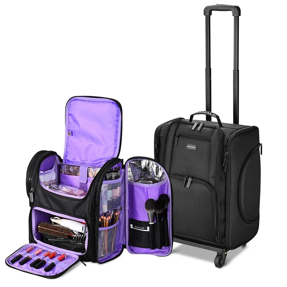 Byootique Fuhold Rolling Cosmetic Travel Case & Hairdressers Tool Bag