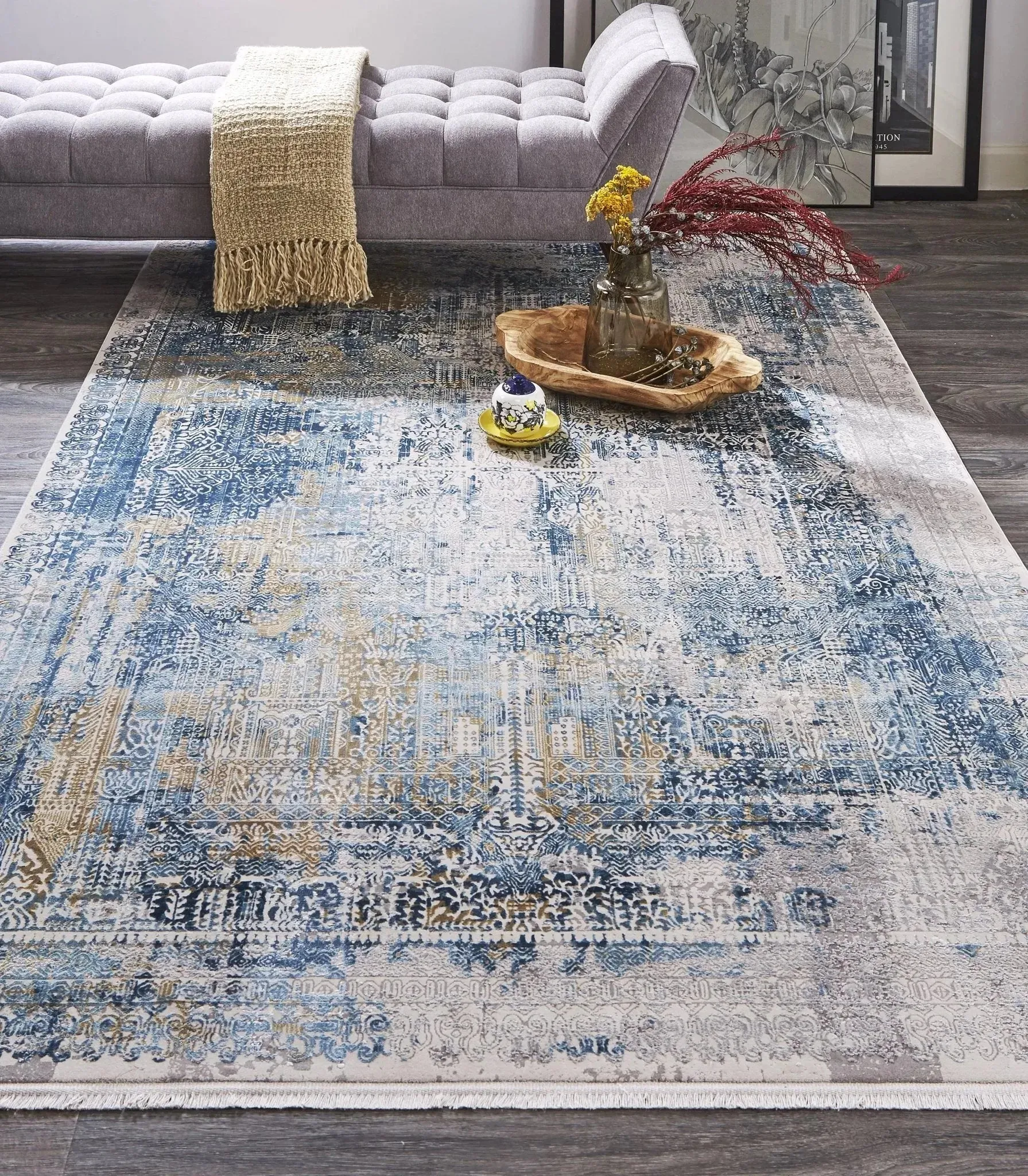 Cadiz 8663890F Blue/Grey Rug