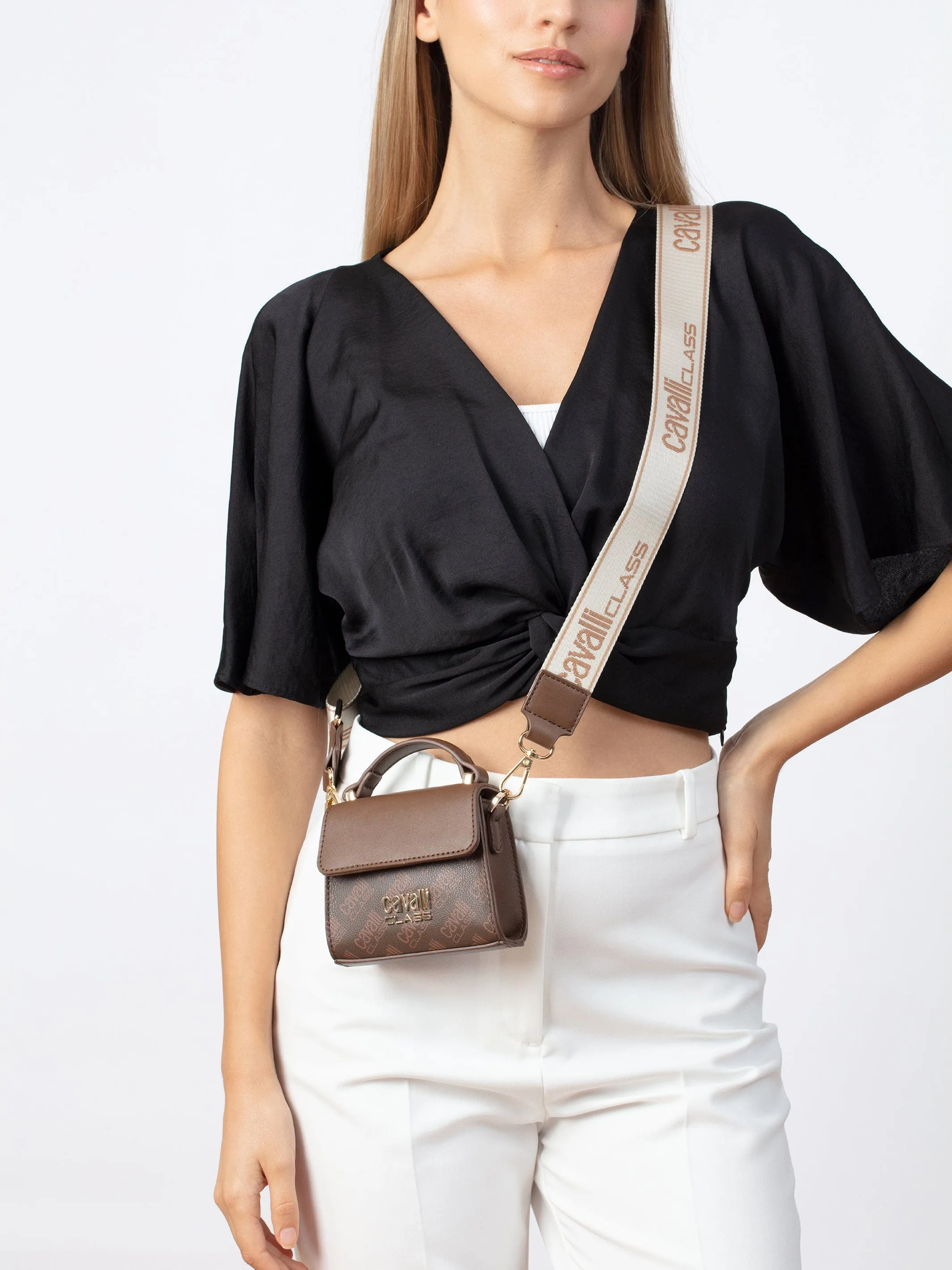 Cavalli Class AMALFI Mini Brown Fashion Crossbody Bag