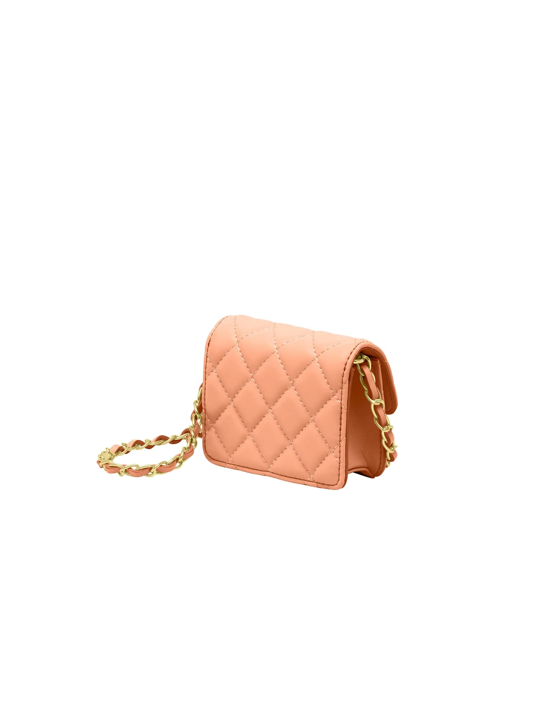 Cavalli Class COMO  Light Peach  Mini Quilted Crossbody  Bag
