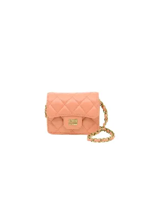 Cavalli Class COMO  Light Peach  Mini Quilted Crossbody  Bag