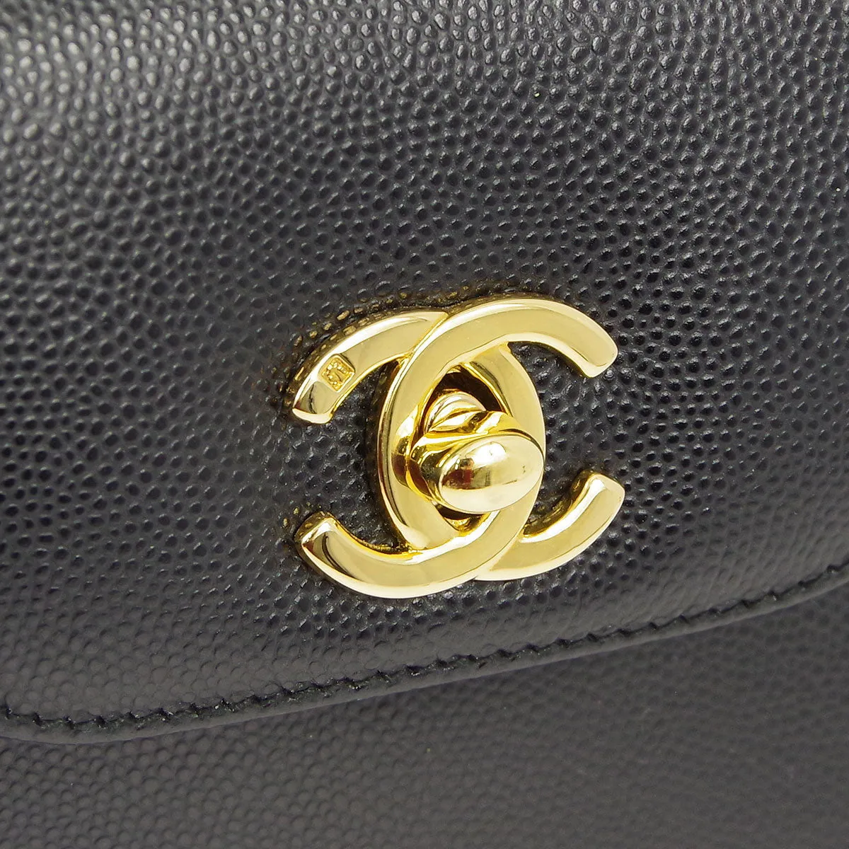 Chanel * 1997-1999 Black Caviar Small Shopping Handbag