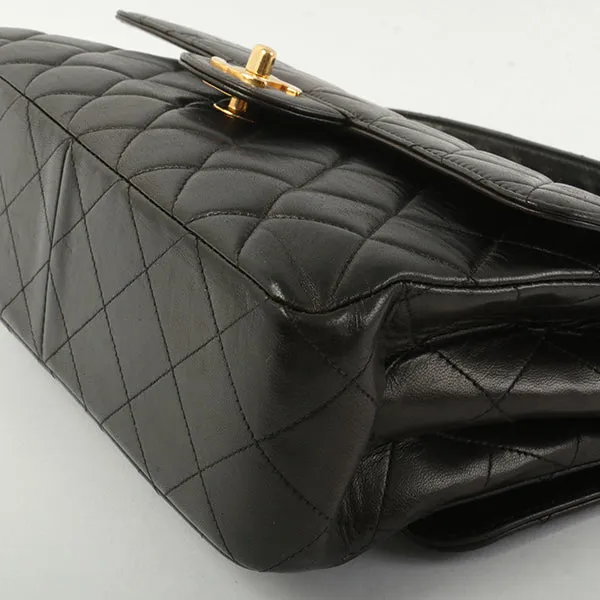 Chanel Around 1997 Made Double Face Classic Flap Handbag Black