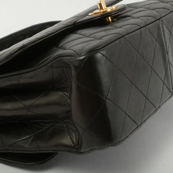 Chanel Around 1997 Made Double Face Classic Flap Handbag Black