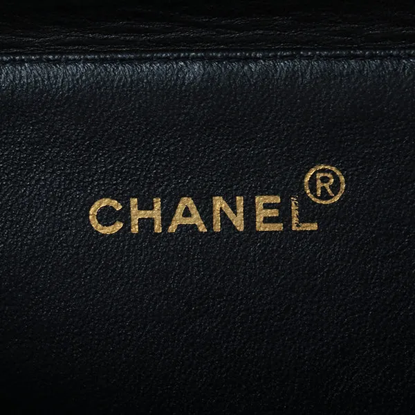 Chanel Around 1997 Made Double Face Classic Flap Handbag Black