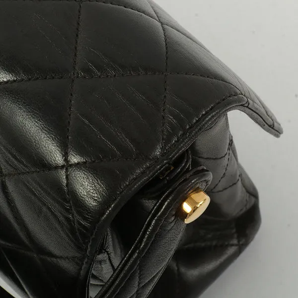 Chanel Around 1997 Made Double Face Classic Flap Handbag Black