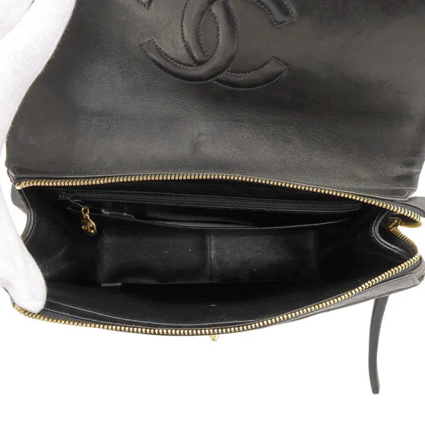 CHANEL Around 1997 Made Square Classic Flap Backpack Black