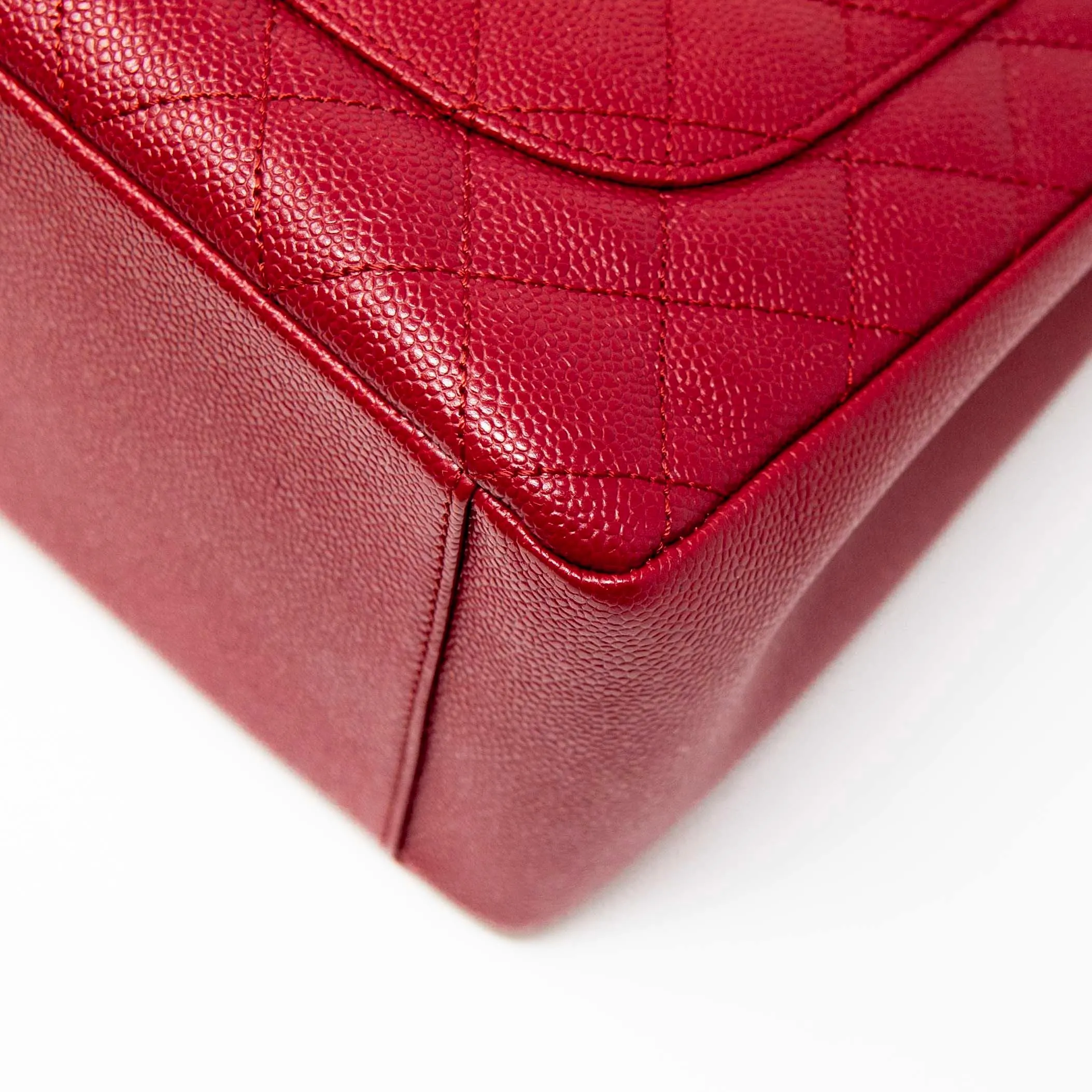 Chanel Red Grand Shopping Tote