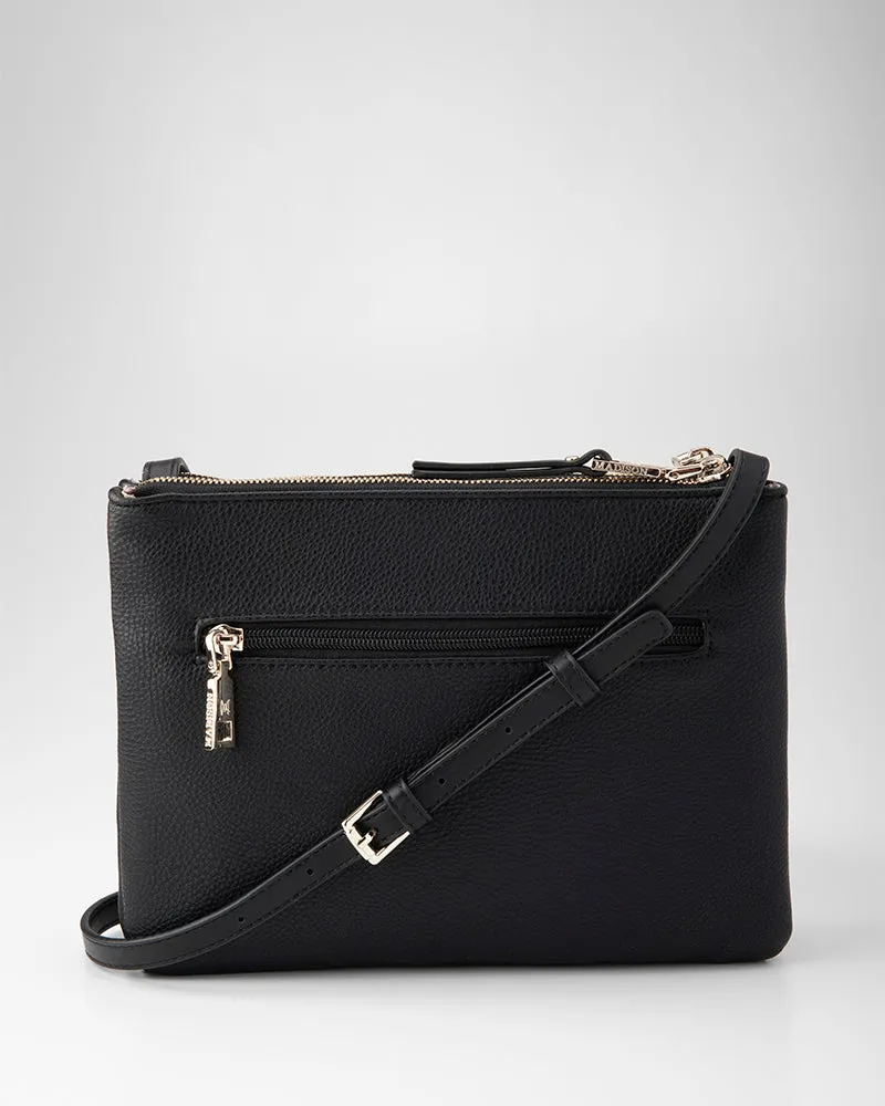 Charlotte Double Zip Crossbody Bag   Monogram Bag Strap