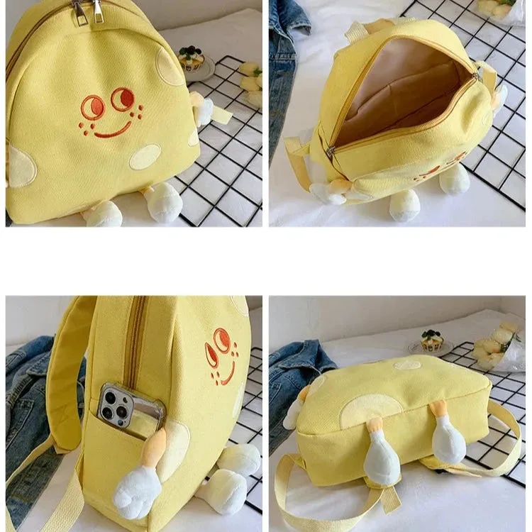 Cute Triangle Cheese Crossbody Bag for Elementary School Girls - Back to School Collection