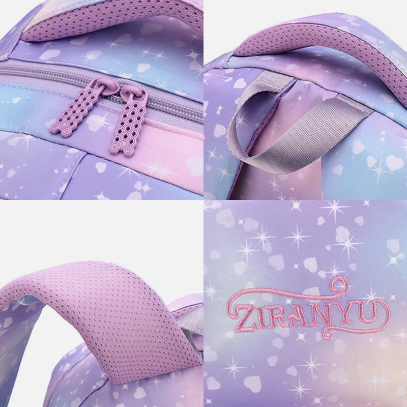 Durable Nylon School Backpack Rolling Wheel School Bag For Kids