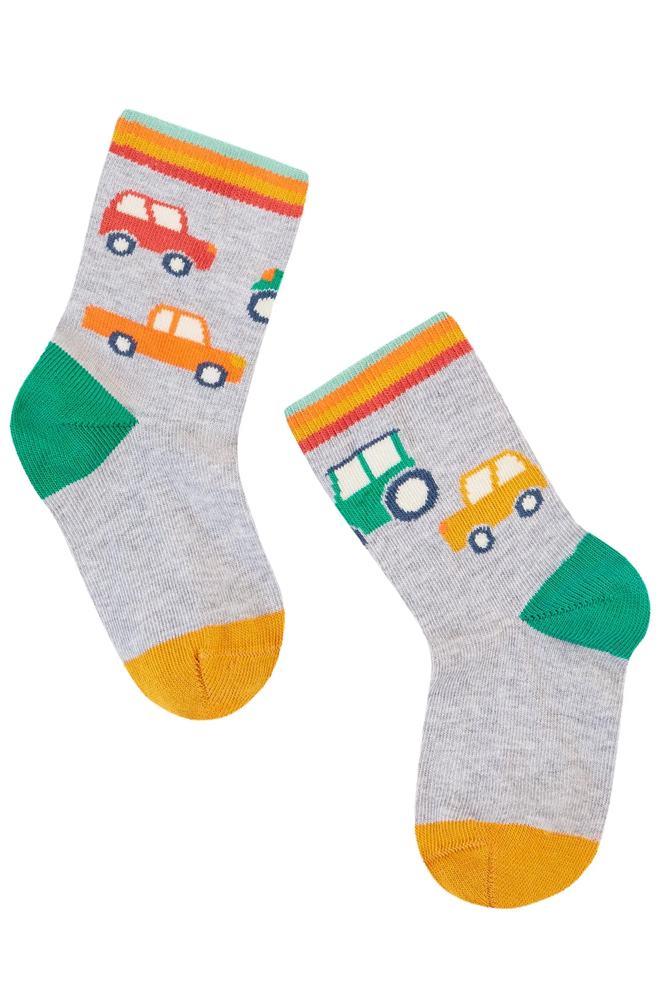 Frugi Baby Boys 3 Pack Cars Socks