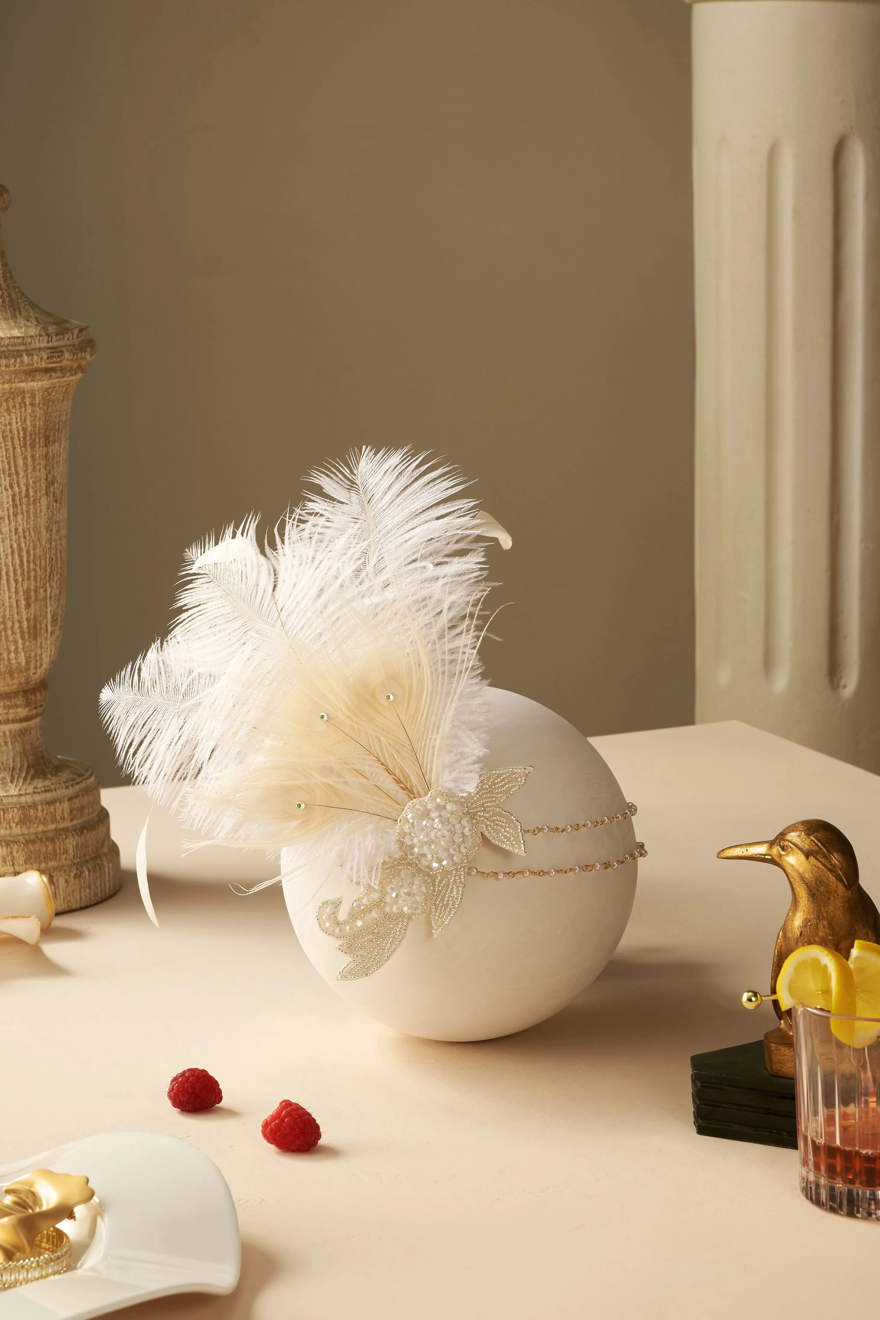 Gorgeous Beaded Feather Hairband