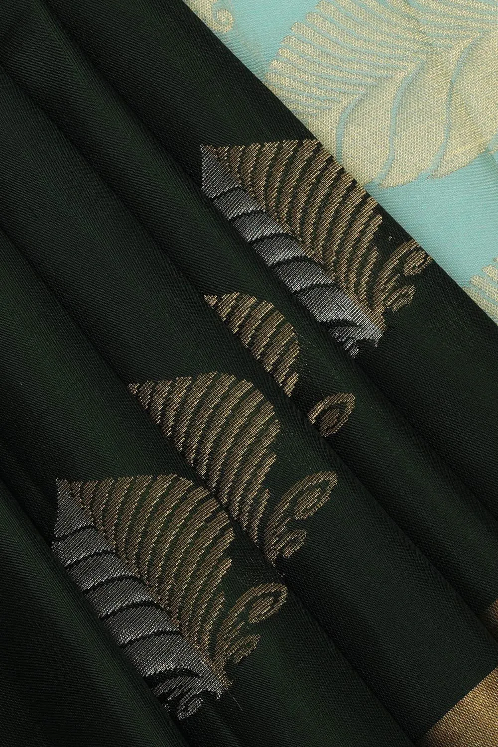 Gorgeous Bottle Green Saree