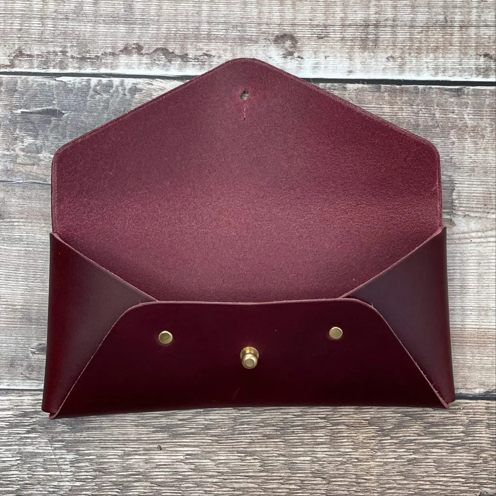 Hide & Hammer Leather Envelope Clutch