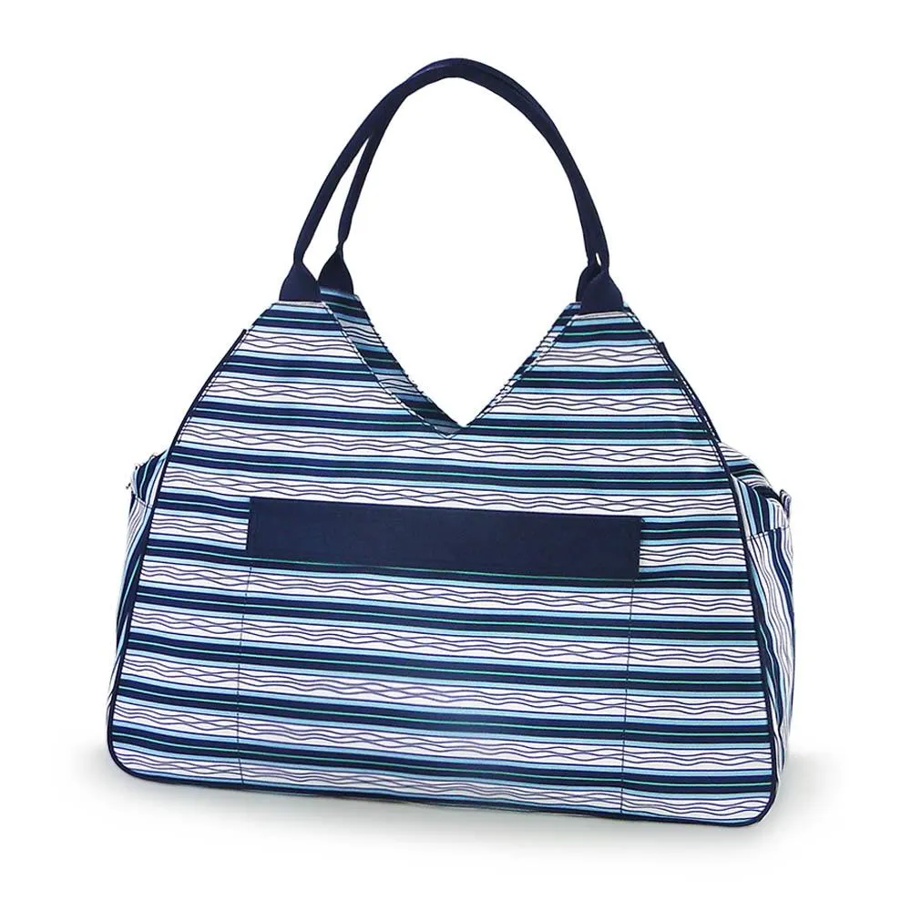K120 | NEVER-FULL BEACH BAG - STRIPES & ANIMALS