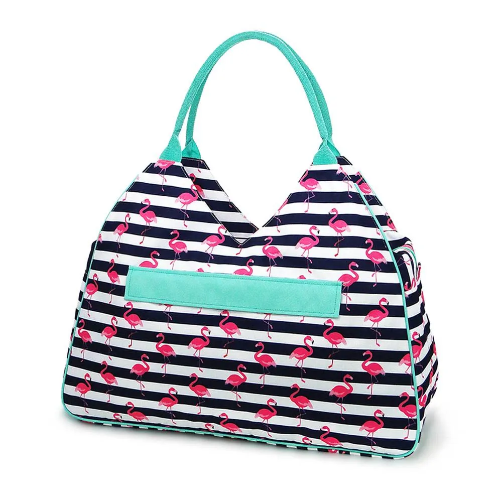K120 | NEVER-FULL BEACH BAG - STRIPES & ANIMALS