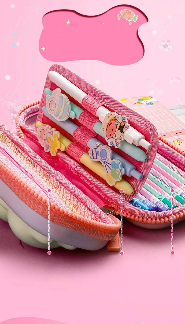 Kawaii 3D Pencil Case Collection