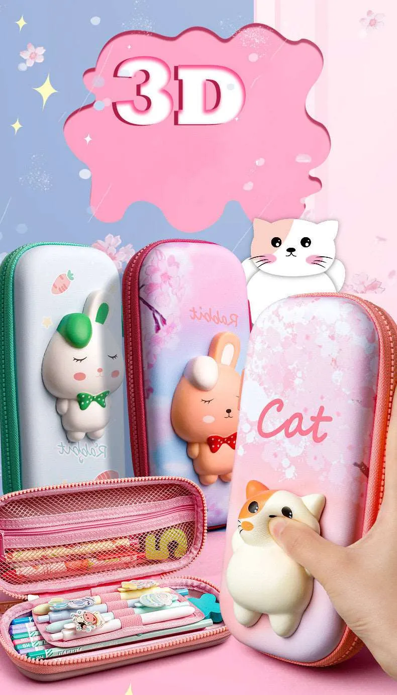 Kawaii 3D Pencil Case Collection