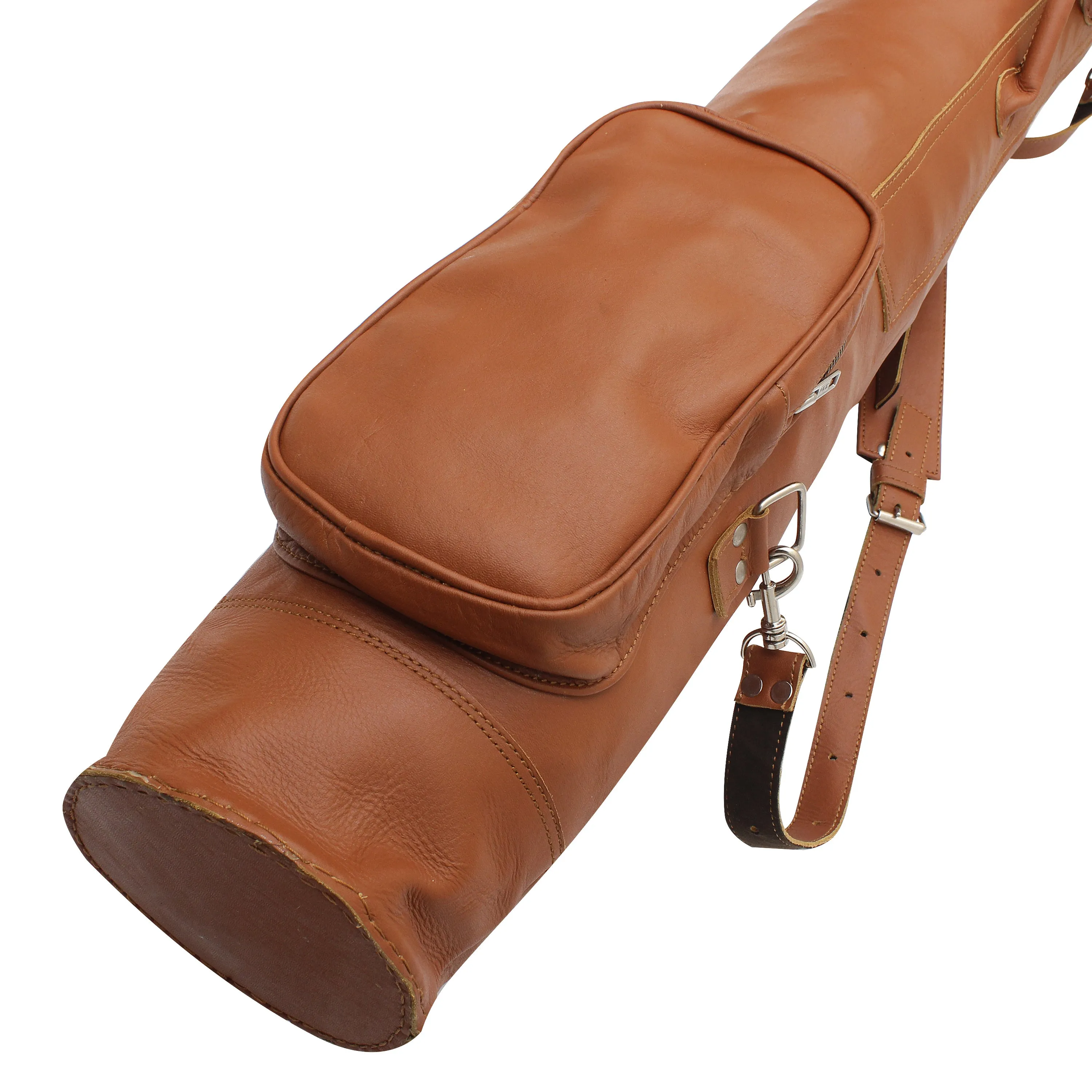 Leather Sunday Golf Bag with Tee Holder and Multiple Pockets