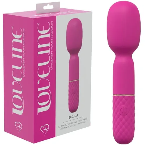 Loveline Bella - 10 Speed Vibrating Mini Wand - Silicone - Rechargeable - Waterproof