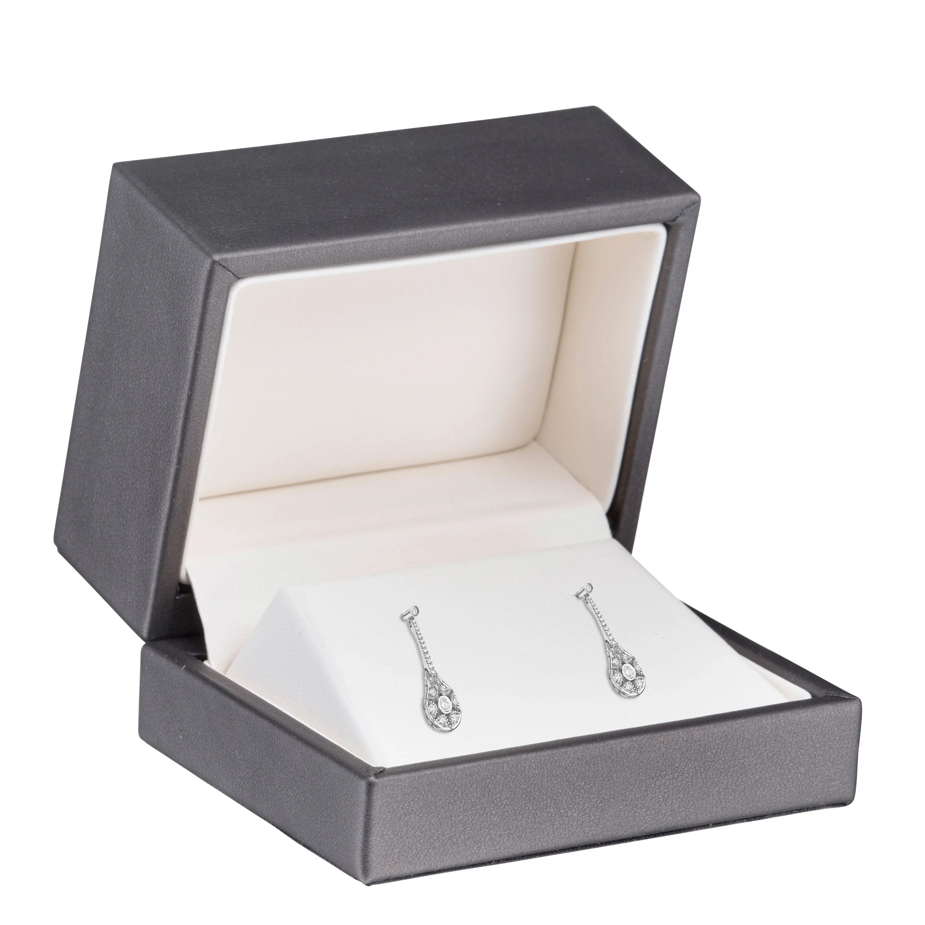 Luxury Leather Small Earring Box, Opulent Collection