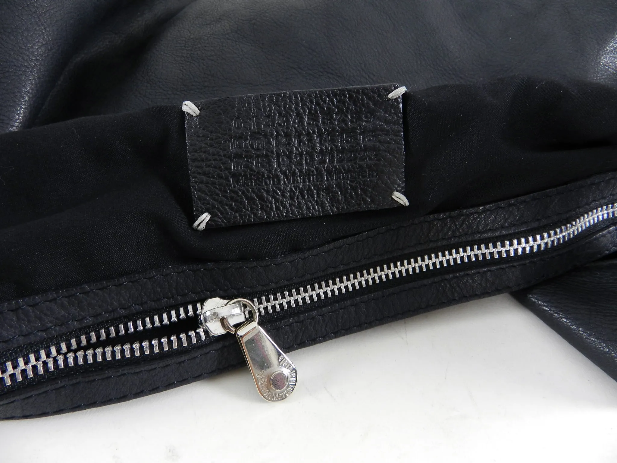 Maison Martin Margiela Black Leather Shopping Bag Tote