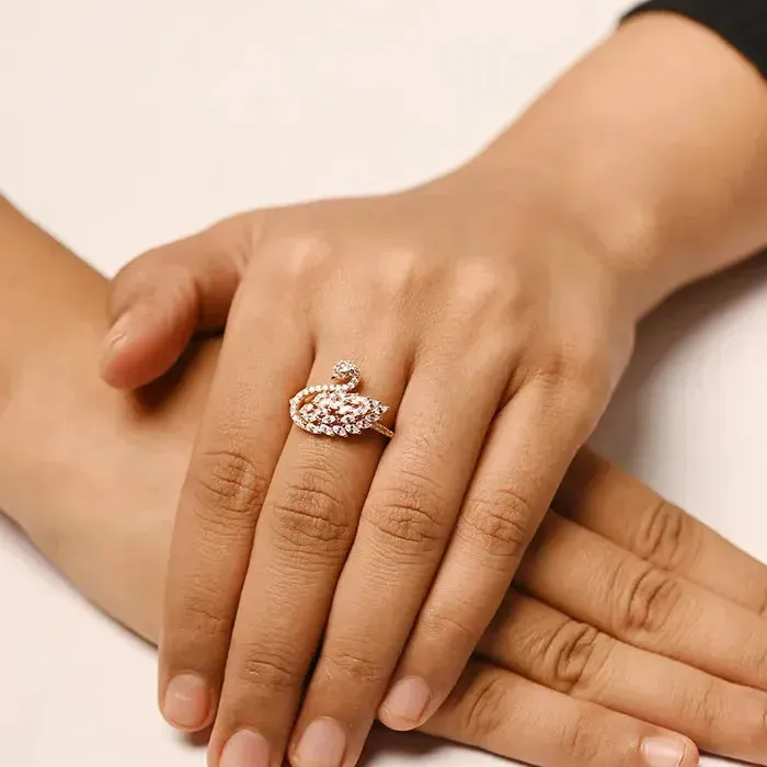 Opulent Avian Rose Gold Ring