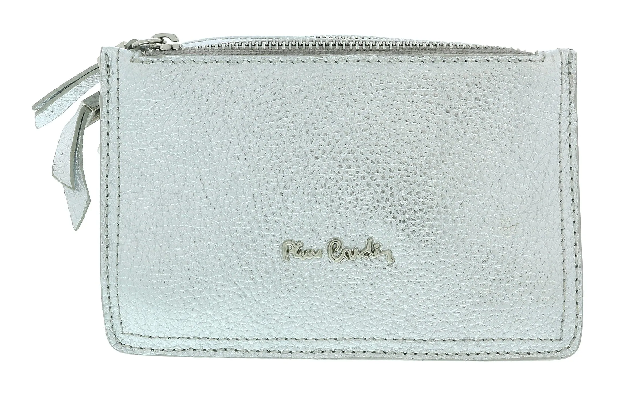 Pierre Cardin Silver Leather Small Structured Square Crossbody Bag