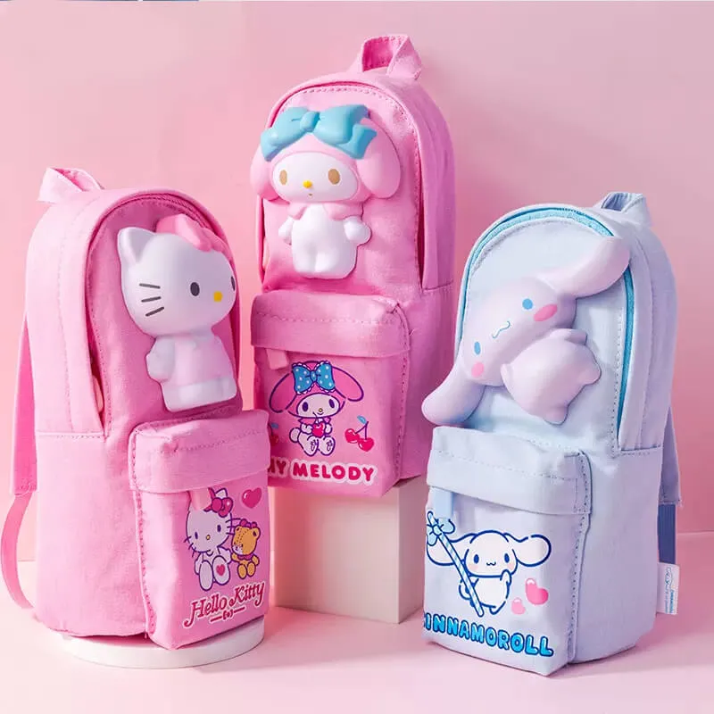 Sanrio Backpack Shaped Squishy Pencil Case