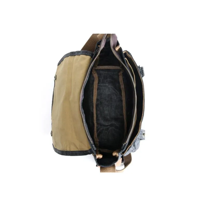 Small Waxed Canvas Crossbody Bag