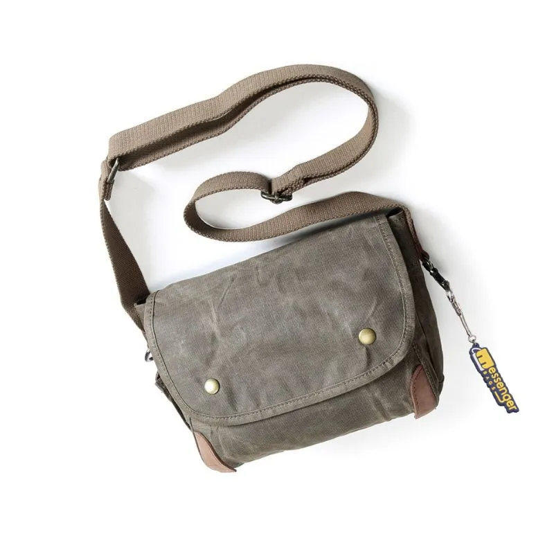 Small Waxed Canvas Crossbody Bag