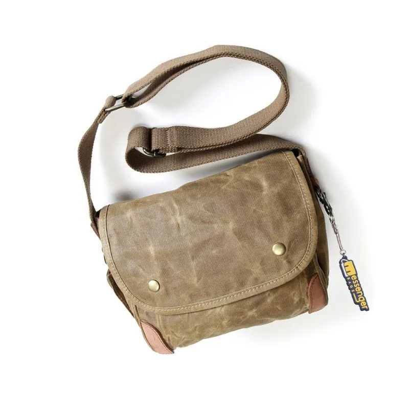 Small Waxed Canvas Crossbody Bag
