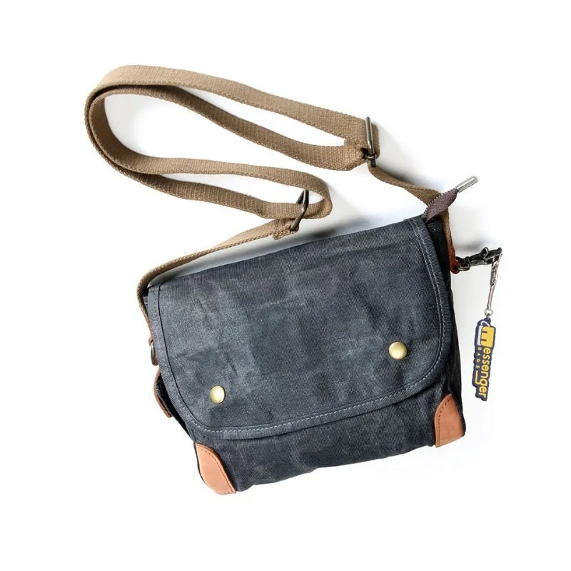 Small Waxed Canvas Crossbody Bag