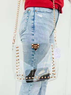 The Maxwell - Gold, Clear Bag