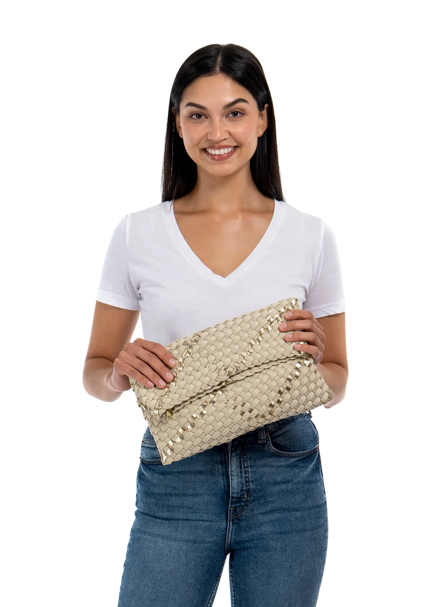 Val Buff Convertible Woven Crossbody