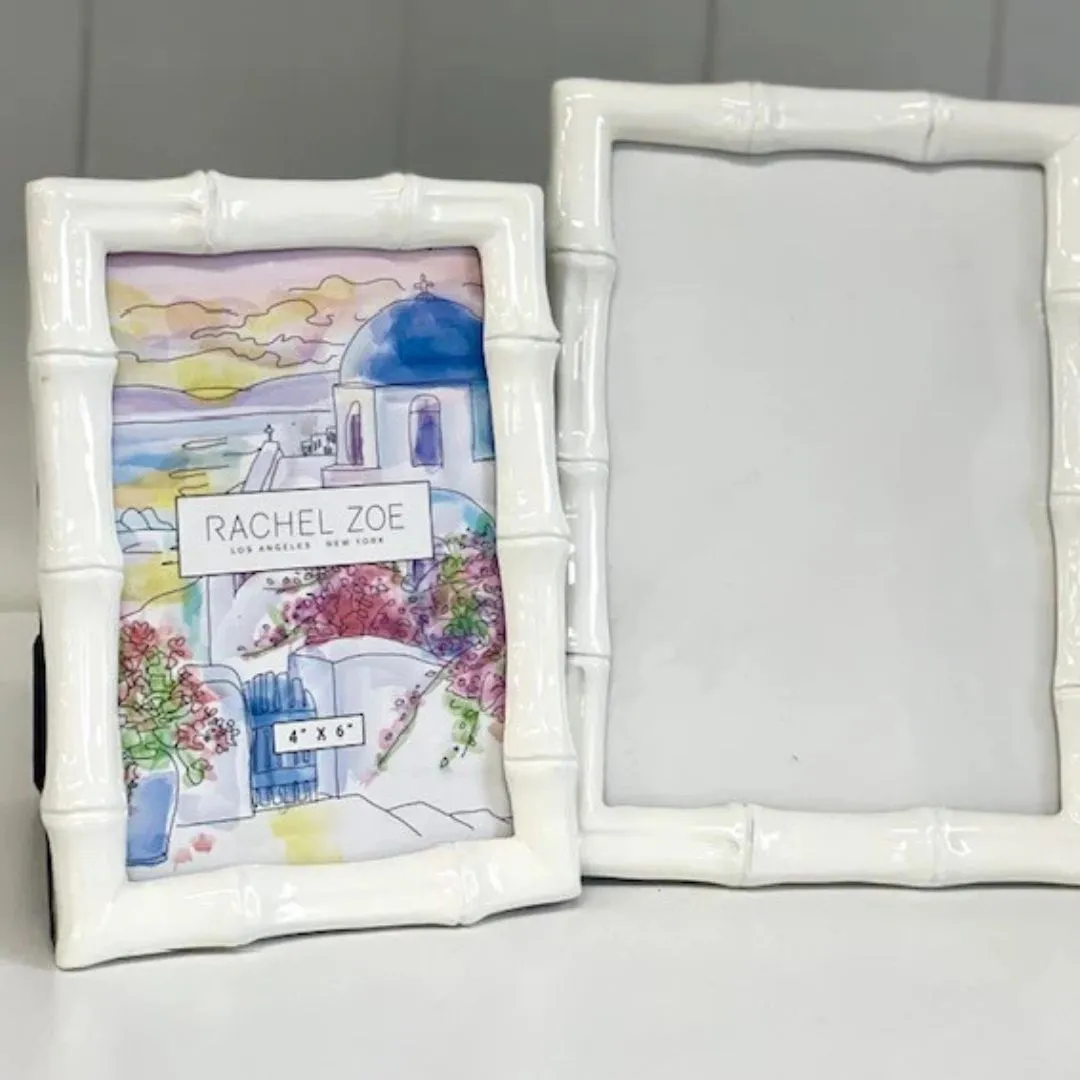 White Gloss Bamboo Frame | 4 x 6"