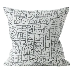 Zaire Indian Teal Linen Cushion -50 x 50cm