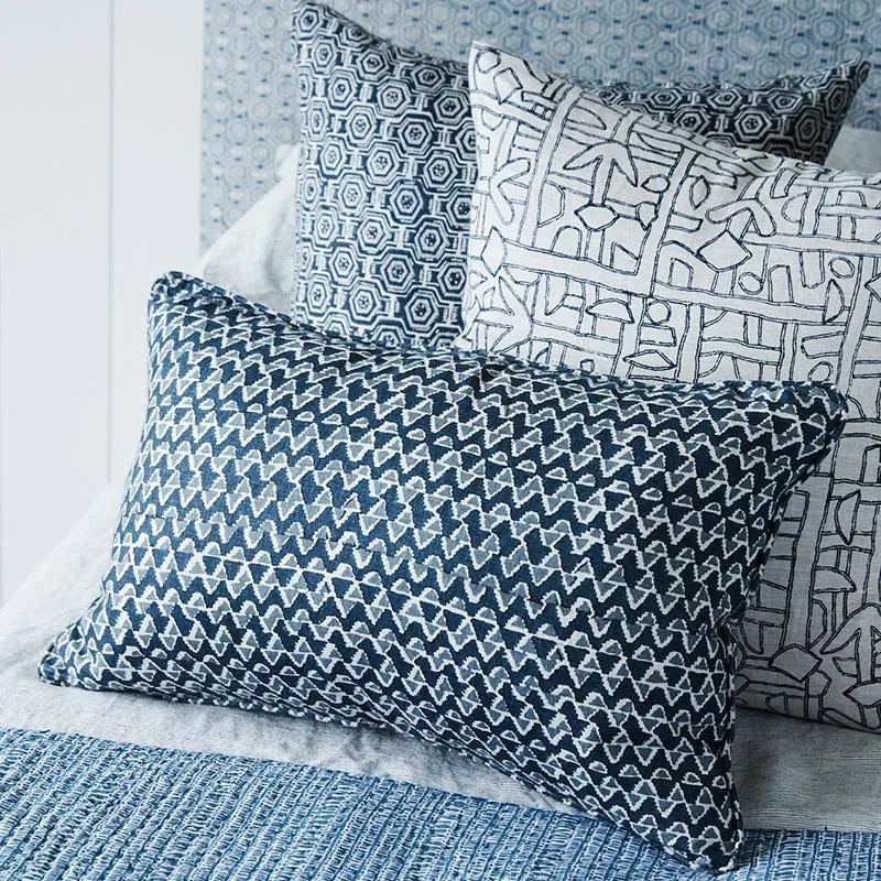 Zaire Indian Teal Linen Cushion -50 x 50cm